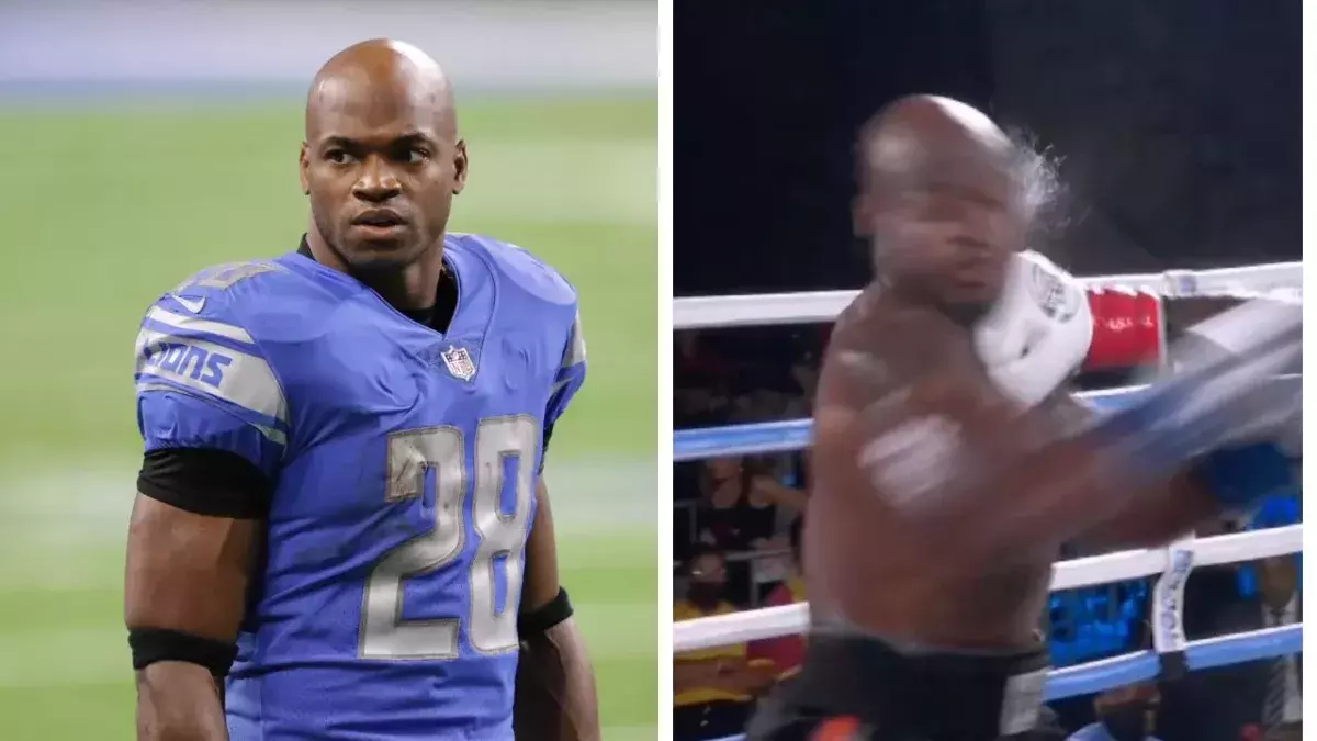 Adrian Peterson a été mis KO par Le'Veon Bell. 