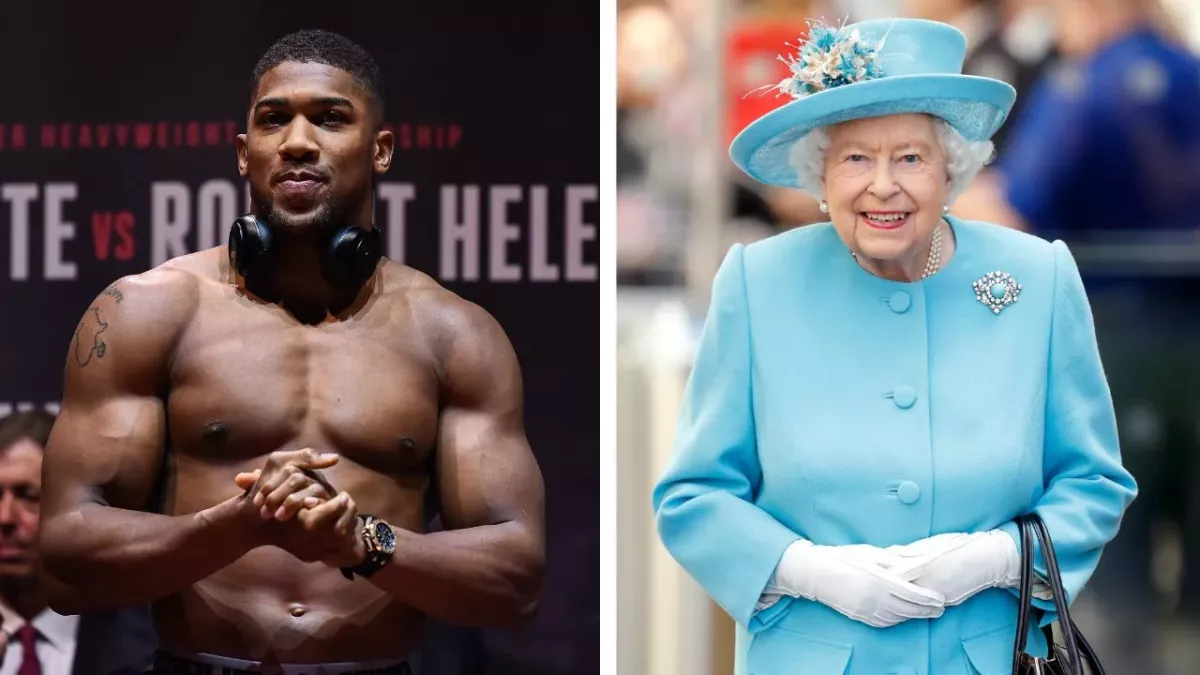 Anthony Joshua et la Reine Elizabeth II ont partagé un moment à l'Abbaye de Westminster en 2020.  