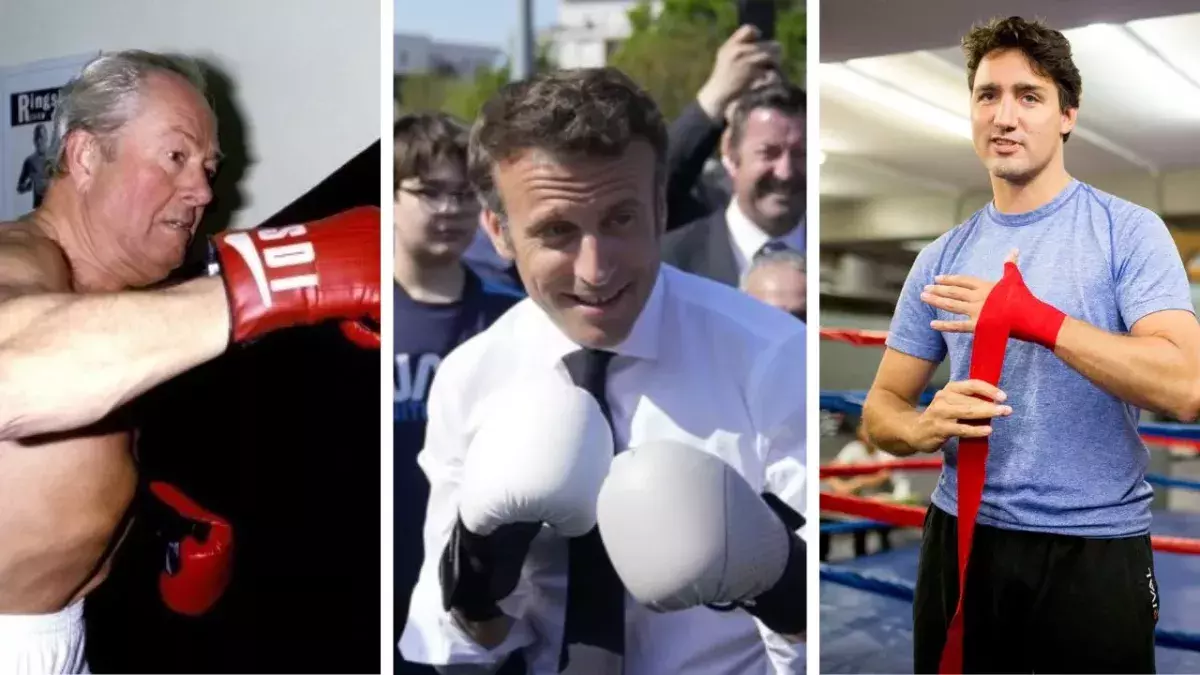 Macron, Le Pen et Trudeau partagent une passion pour la boxe. 