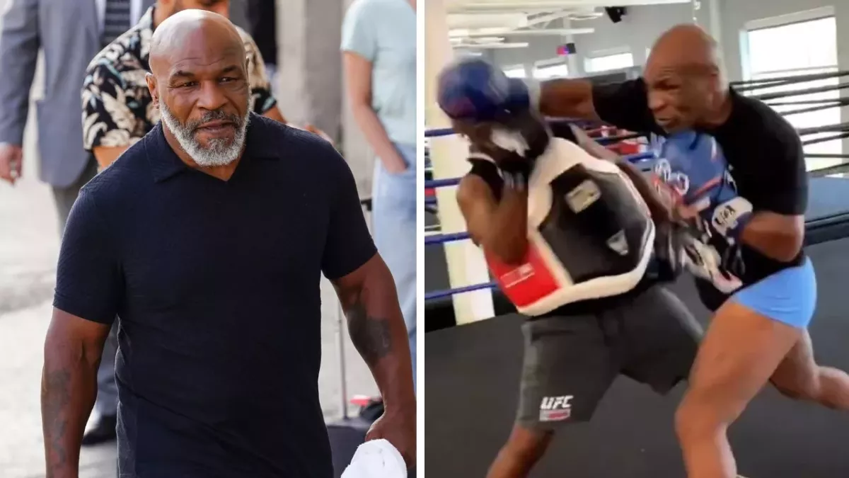 Mike Tyson envoie toujours des coups puissants à 57 ans. 