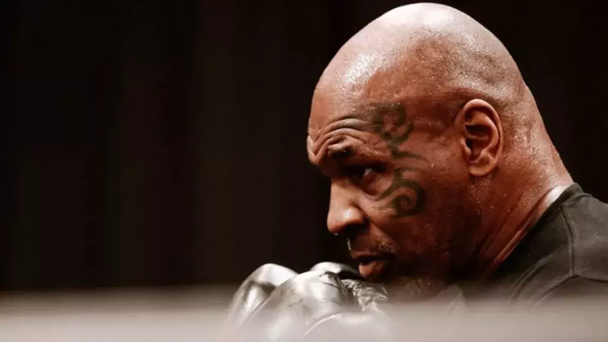 Mike Tyson, ici à l'entrainement, affrontera Jake Paul le 15 novembre. 