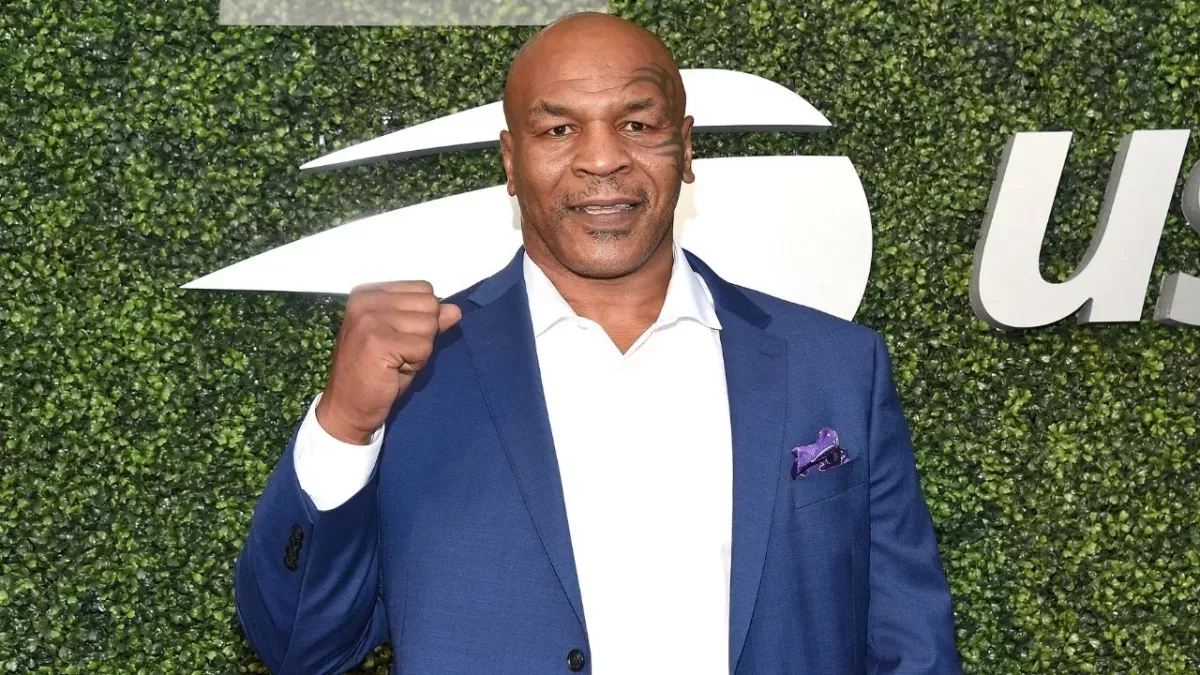 Mike Tyson lors de la cérémonie d'ouverture de l'US Open en 2018. 