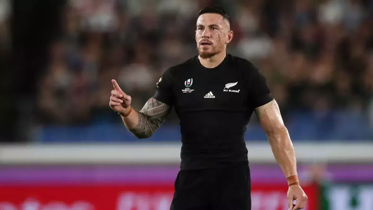 Sonny Bill Williams avec l'équipe de Nouvelle-Zélande. 