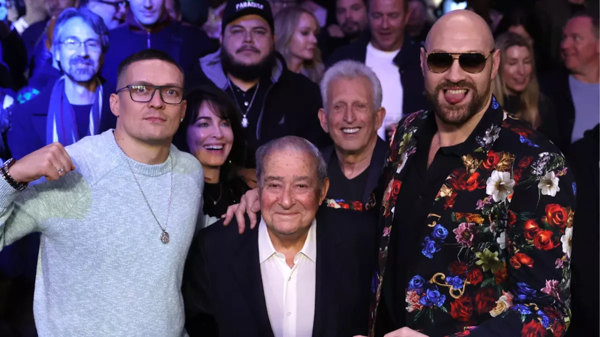Tyson Fury, Bob Arum et Oleksandr Usyk