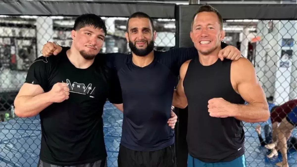 Baki avec Firas Zahabi et Georges St-Pierre