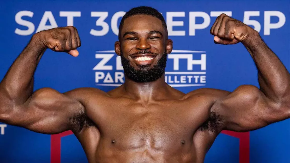 Jordan Zébo à la pesée du PFL