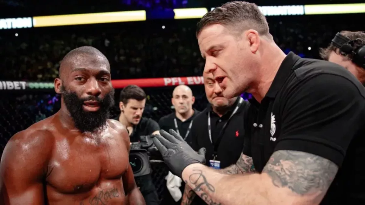 L'arbitre Marc Goddard a expliqué sa décision d'arrêter Cédric Doumbé dans le 3e round de son combat contre Baki. 
