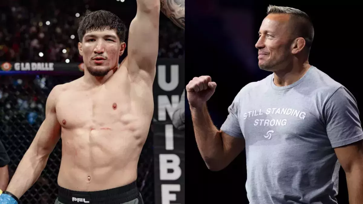 Baysangur Chamsoudinov et Georges Saint-Pierre