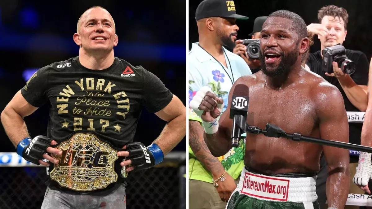 Georges St-Pierre et Floyd Mayweather auraient pu s'affronter sur le ring, mais ce ne s'est finalement pas fait. 
