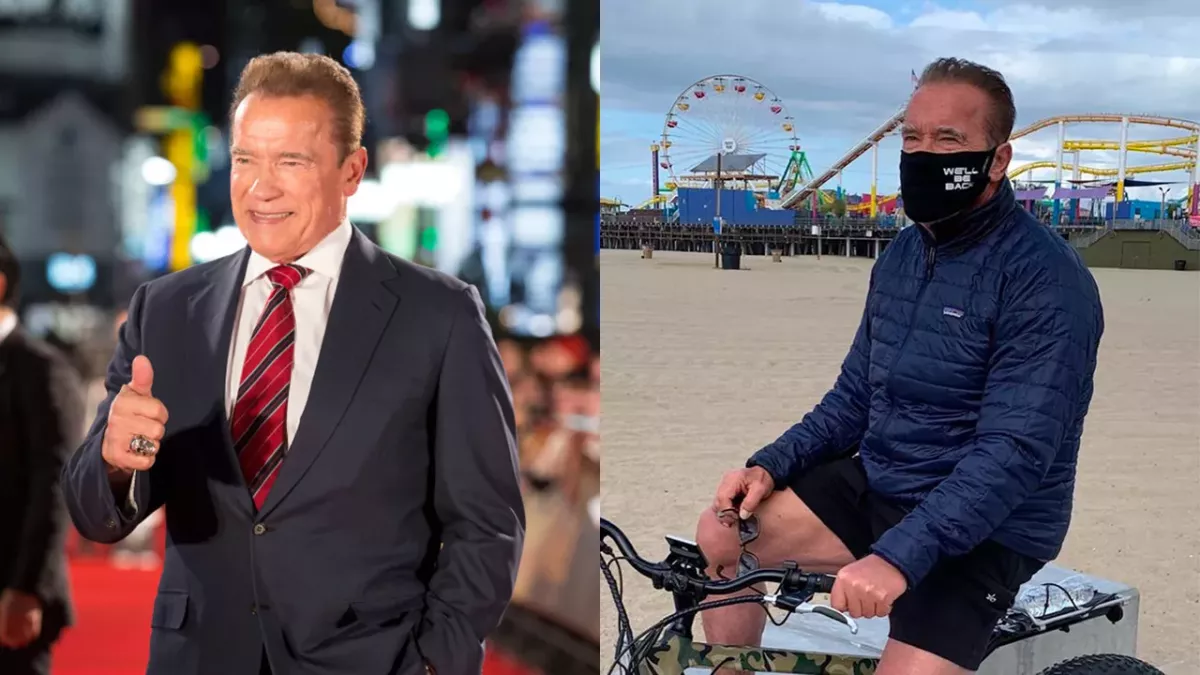 Arnold Schwarzenegger porte un masque "Terminator" pour sortir pendant le confinement