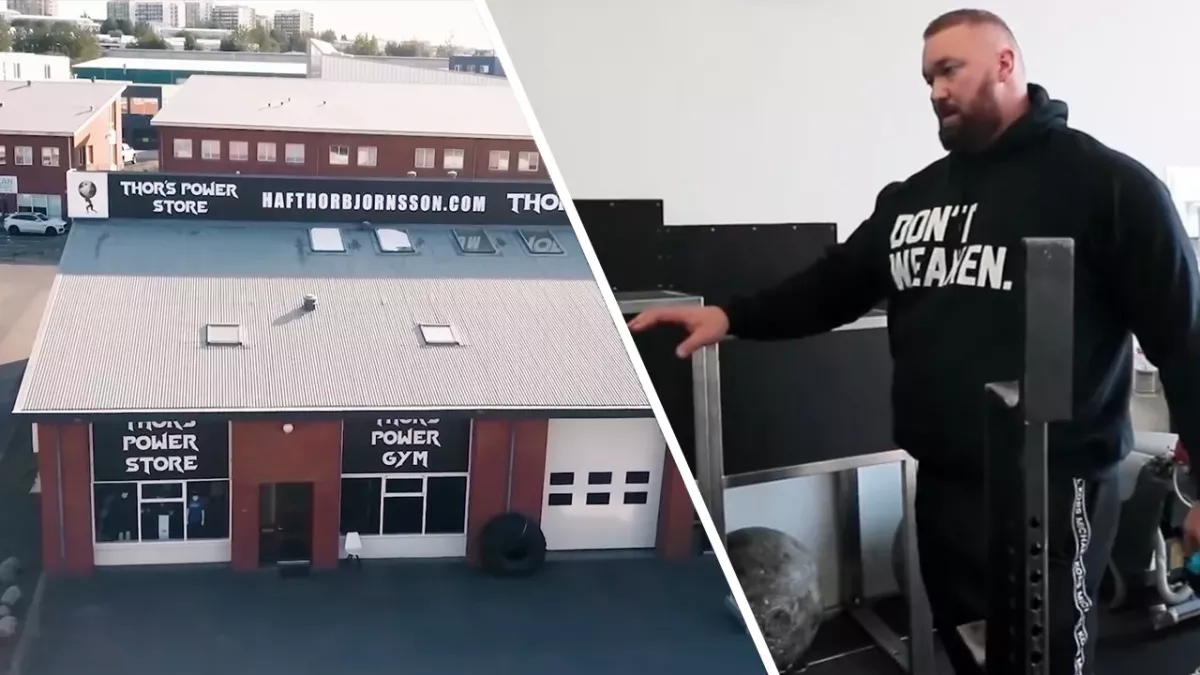 Haftor Bjornsson vous offre une visite guidée de sa nouvelle salle d'entrainement