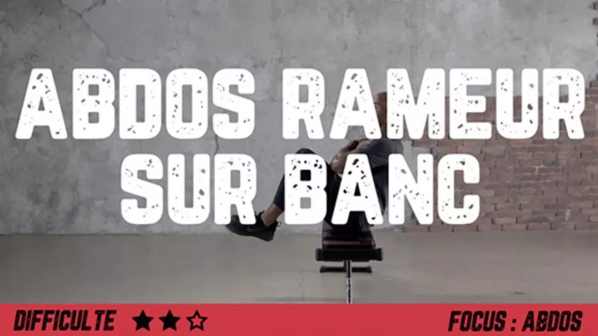 Abdos rameur sur banc