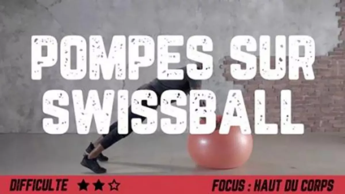 Pompes swiss ball