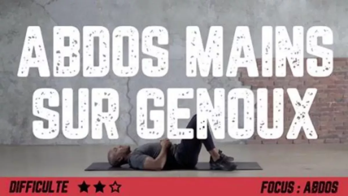 Abdos mains sur genou