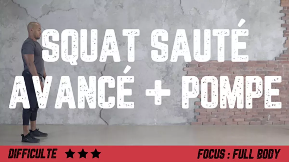 Comment bien faire un enchaînement squat sauté avancé et pompes