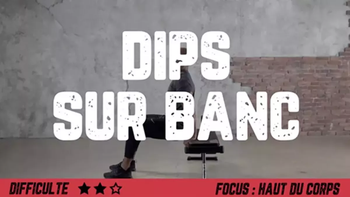 Dips sur banc : exercice de musculation pour triceps