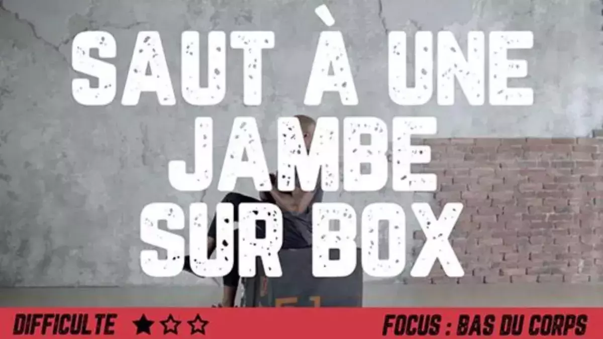 Saut à une jambe sur box : exercice musculation crossfit