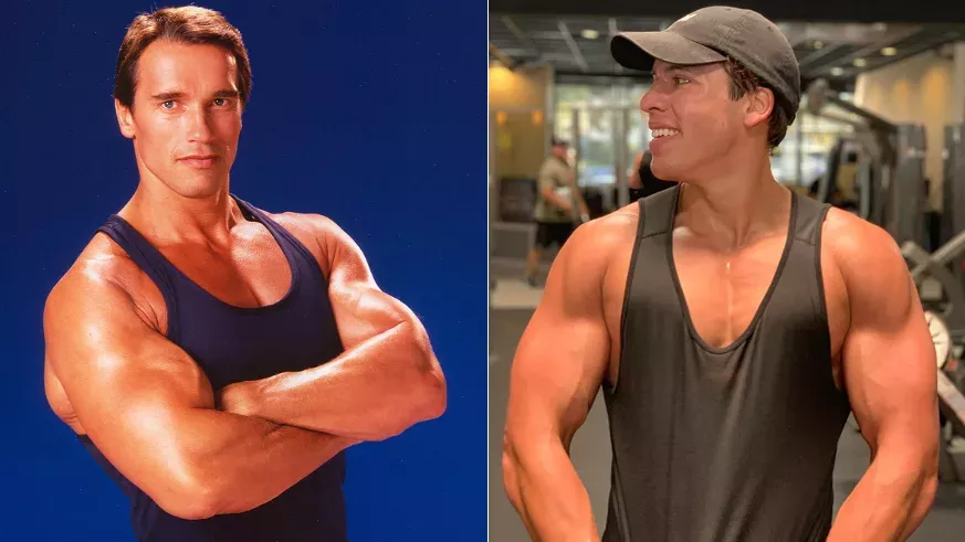 Arnold Schwarzenegger et son fils Joseph Baena