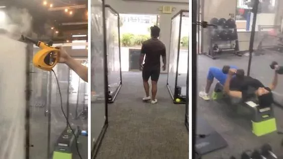 Cette salle de sport a trouvé une solution étonnante pour protéger ses usagers à la réouverture