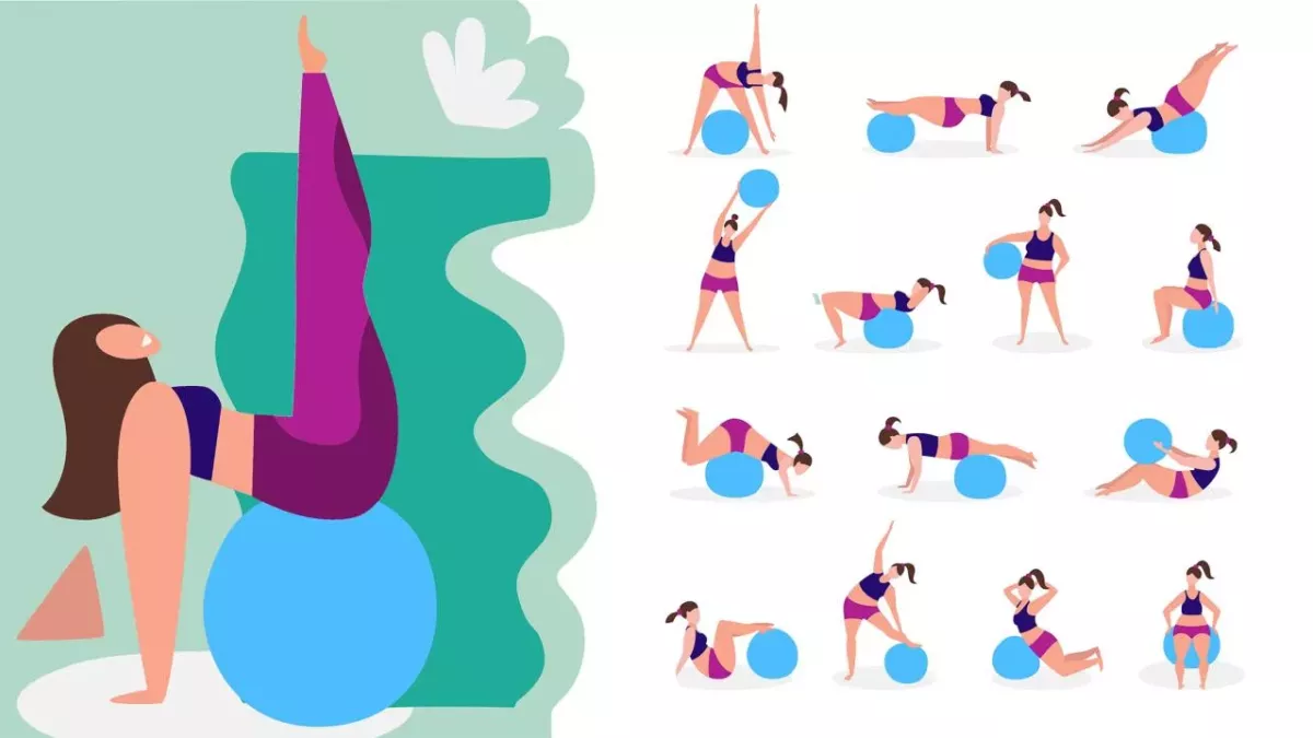 Exercices avec ballon : pilate, abdos, yoga, fitness... Que faire avec un ballon lesté ?