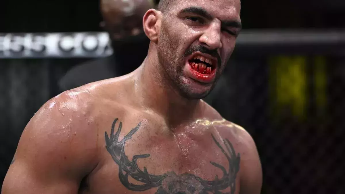 Devin Clark après son combat face à Ion Cutelaba lors de l'UFC Vegas 37. 