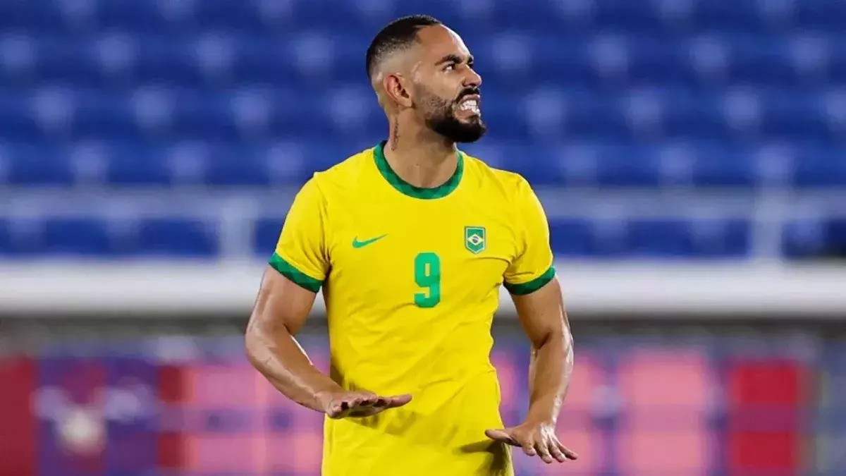 Matheus Cunha avec la sélection brésilienne. 