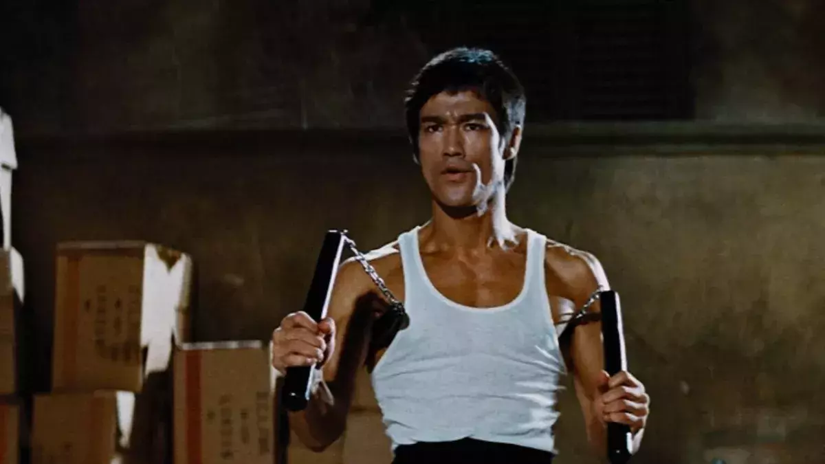 Bruce Lee lors du film La Fureur du Dragon (1972)