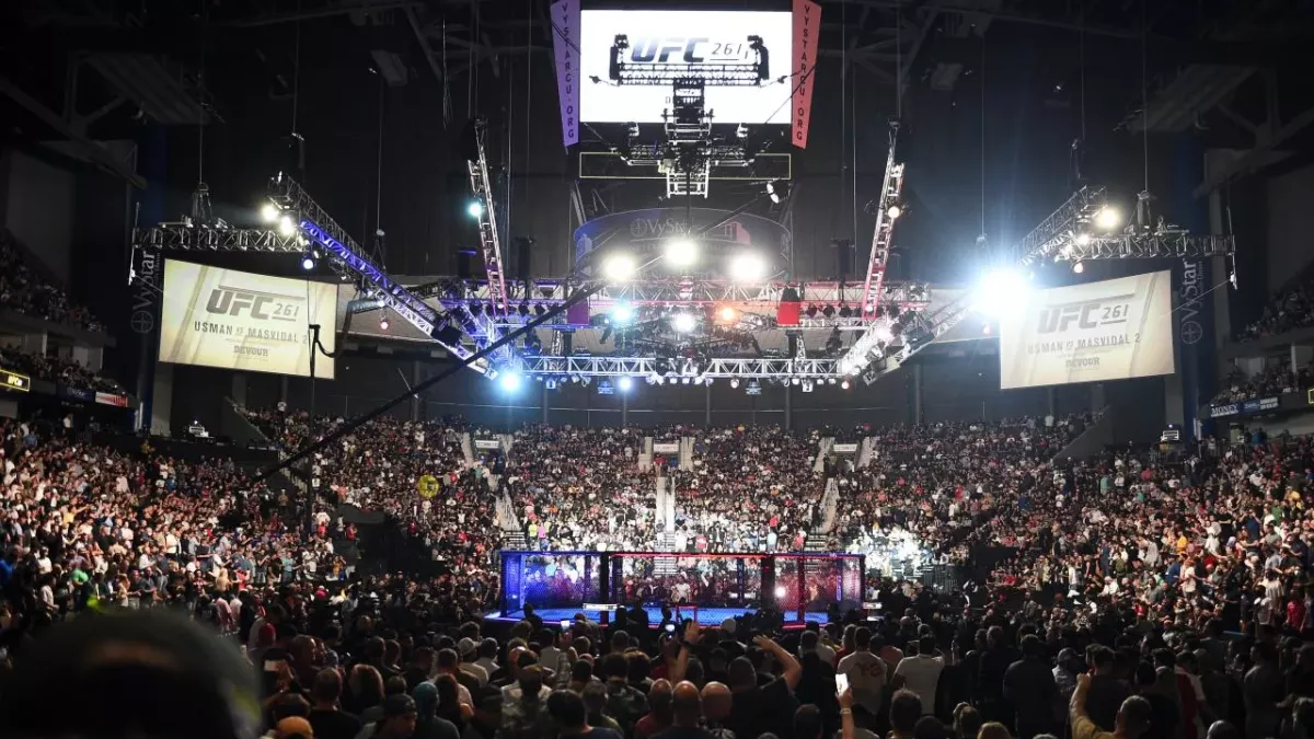 La salle lors de l'UFC 261. 