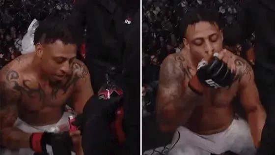 UFC Boston : Greg Hardy utilise son inhalateur entre les rounds