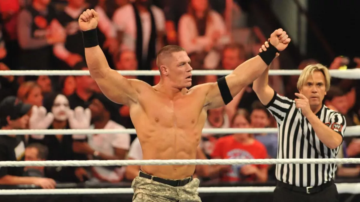 John Cena lors de Raw, show de la WWE. 