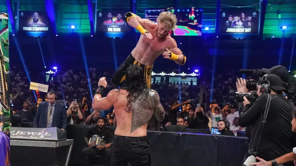 Logan Paul a fait face à Roman Reigns lors de WWE Crown Jewels. 