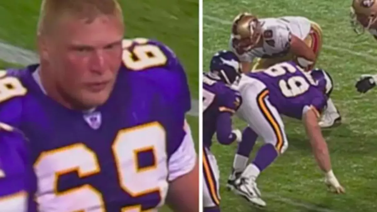 Quand Brock Lesnar s'essayait à la NFL, et démolissait tout le monde