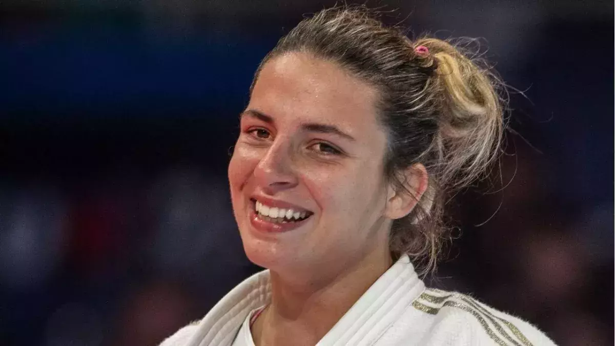 Margaux Pinot lors des Championnats du Monde de judo 2019. 