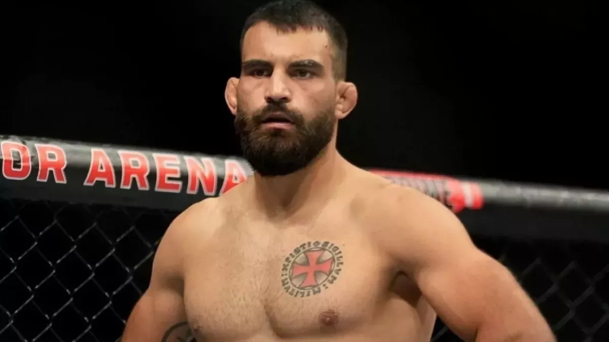 Benoit Saint-Denis dans le cage de l'UFC
