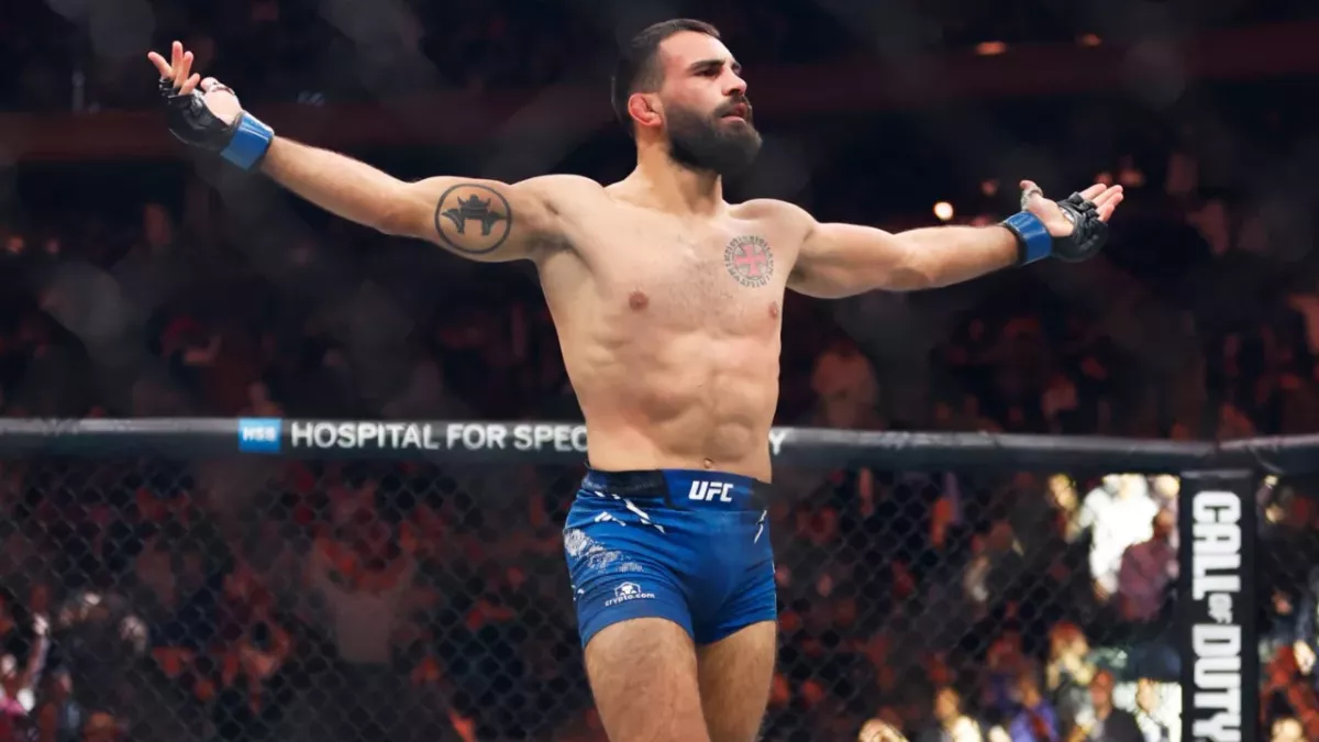 Benoit Saint-Denis dans le cage de l'UFC