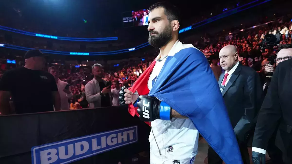Benoît Saint-Denis en mars 2024 avant son combat contre Dustin Poirier.