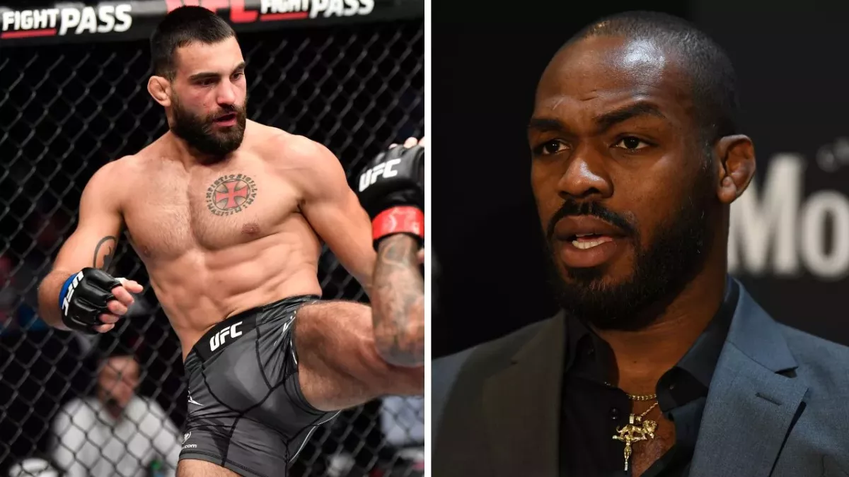 Benoit Saint-Denis et Jon Jones. 