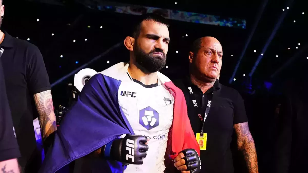 Benoit Saint-Denis à l'UFC Paris 2024. 