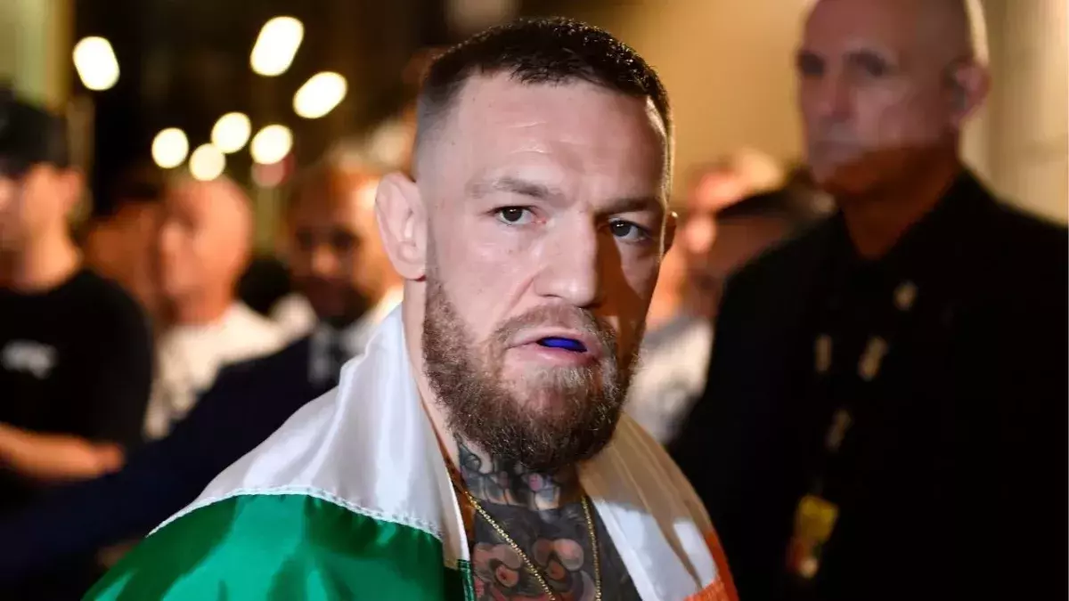 Conor McGregor lors de son entrée à l'UFC 264. 