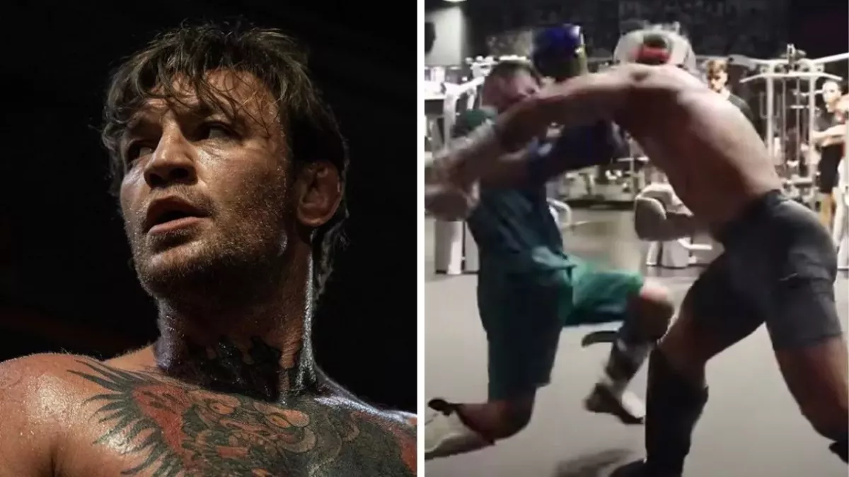 Conor McGregor lors d'un sparring avant son retour à l'UFC. 