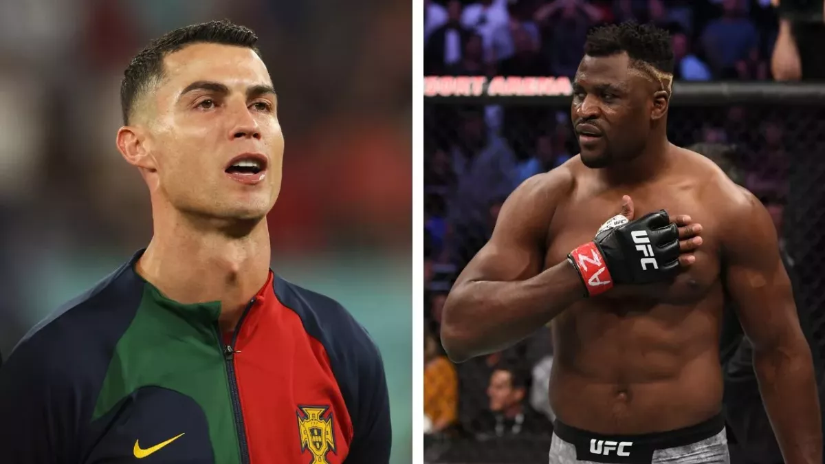 Crstiano Ronaldo a rencontré Francis Ngannou en Arabie Saoudite. 