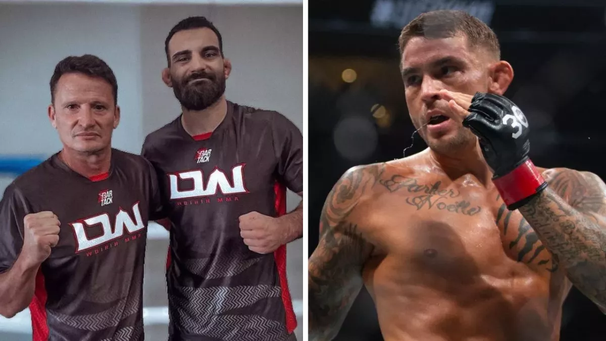 Daniel Woirin voir Benoit Saint-Denis inquiéter Dustin Poirier débout et au sol. 