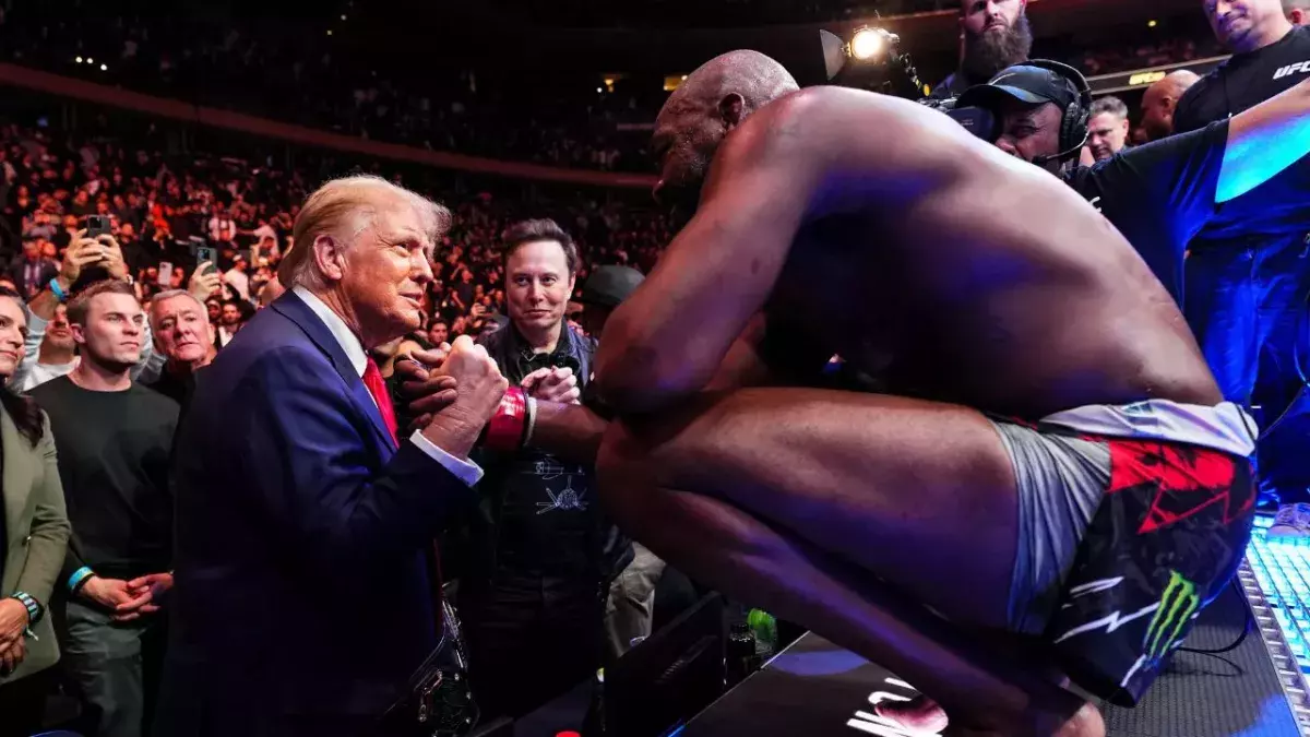 Donald Trump et Jon Jones.