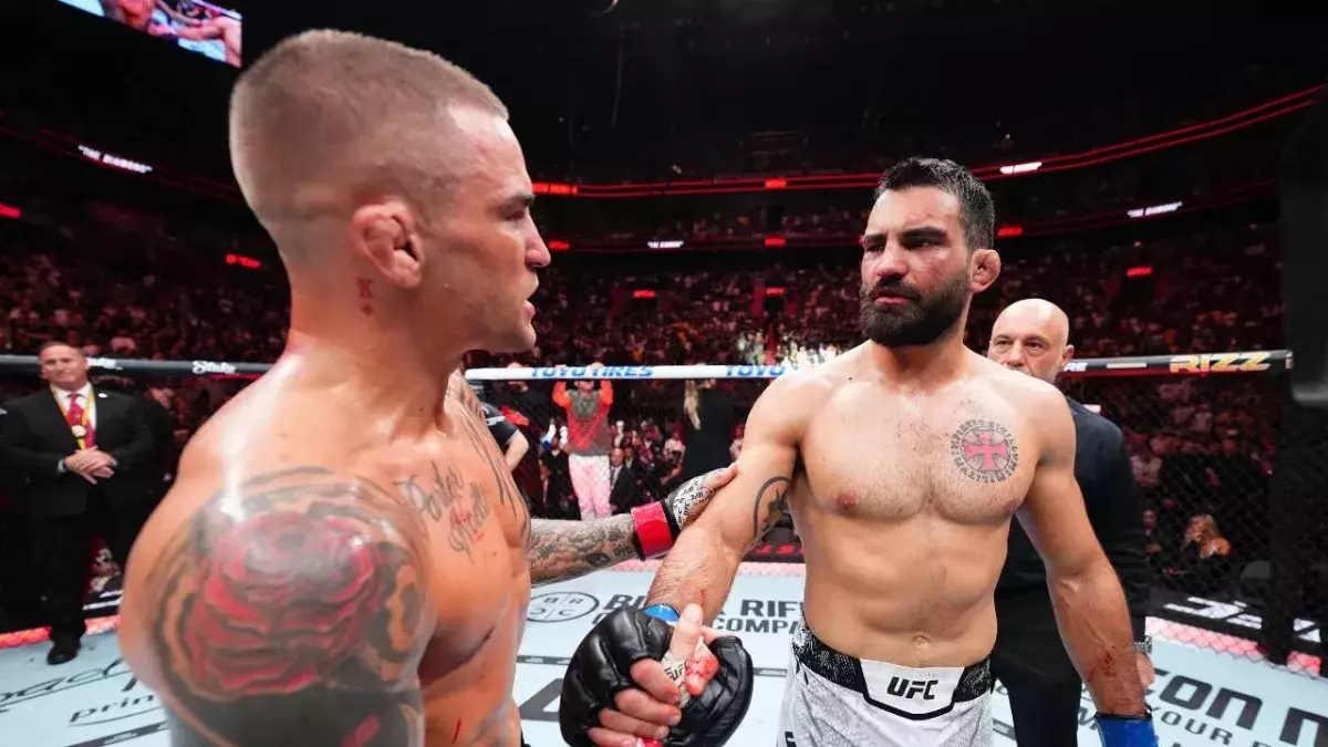 Dustin Poirier et Benoit Saint-Denis.
