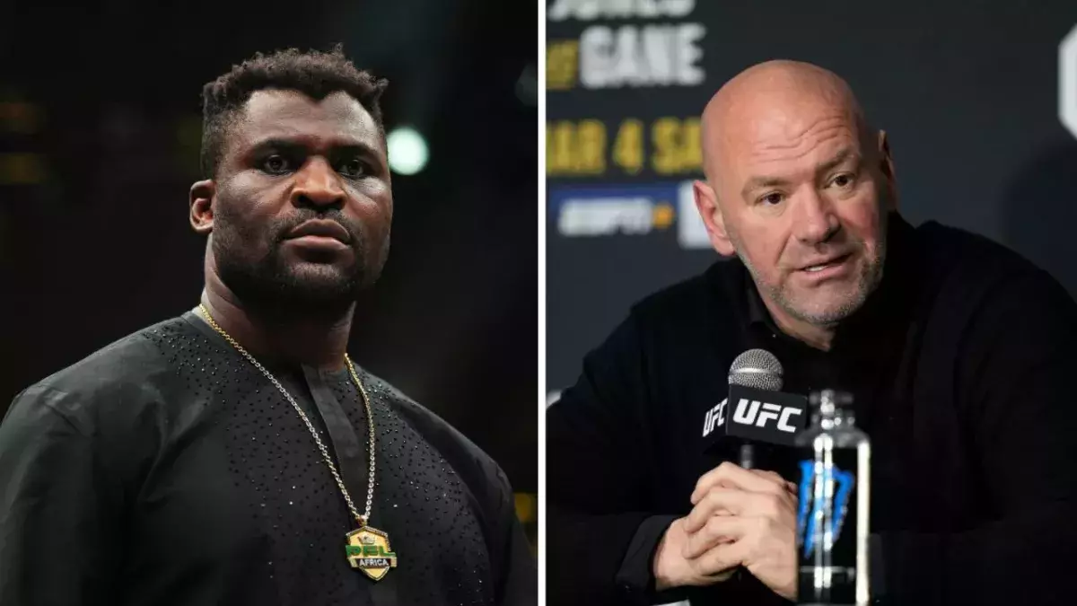 Francis Ngannou et Dana White.