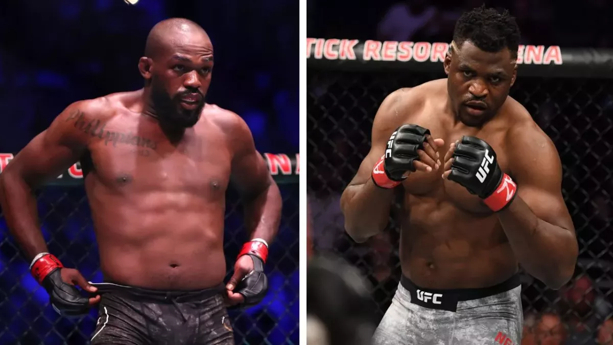 Francis Ngannou et Jon Jones. 