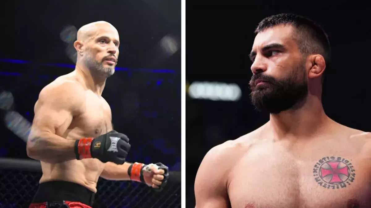 Gregory Bouchelaghem, alias GregMMA, et Benoit Saint-Denis. 