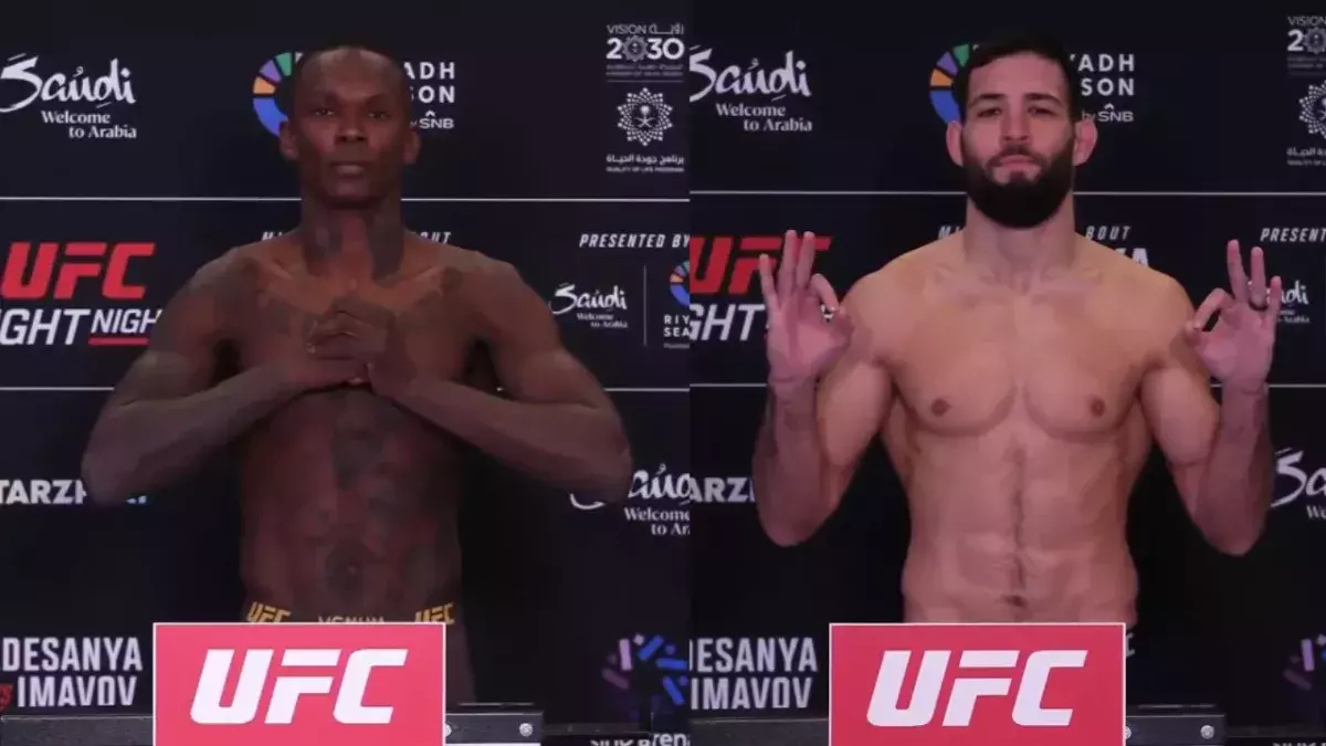 Israel Adesanya et Nassourdine Imavov