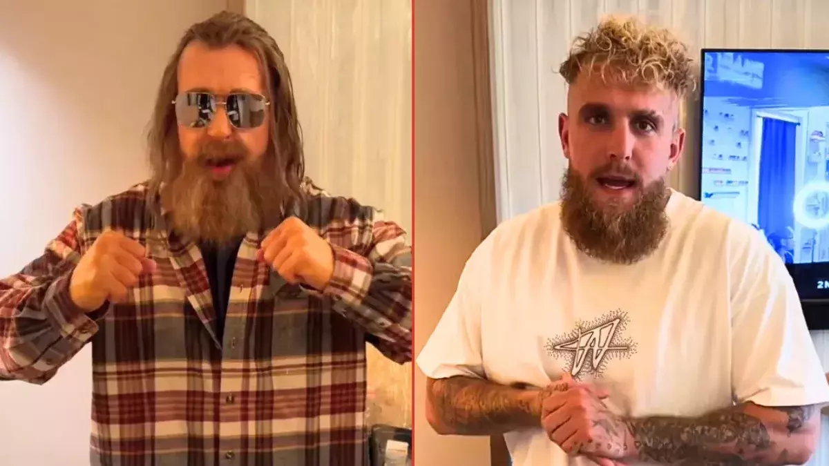 Jake Paul avant et après son déguisement pour l'UFC Noche.
