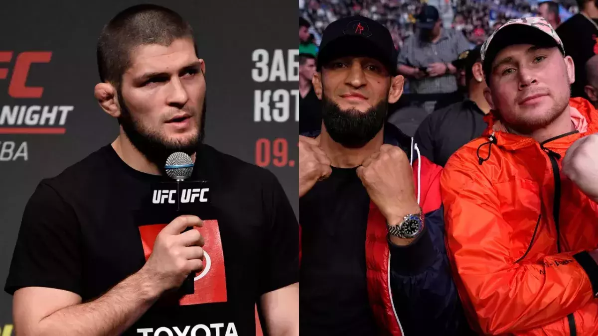 Khabib Nurmagomedov, Khamzat Chimaev et Darren Till